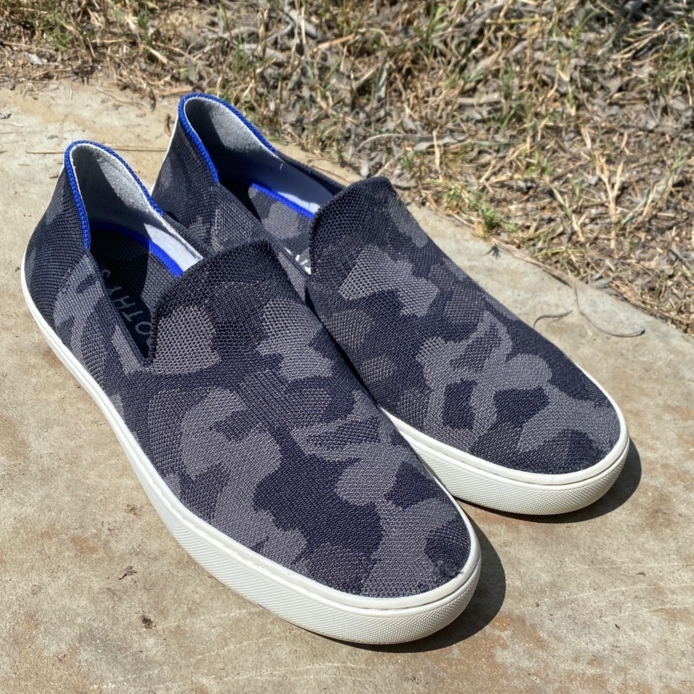 Rothy’s The original slip on sneaker shoe camo 10.5 washable casual loafer